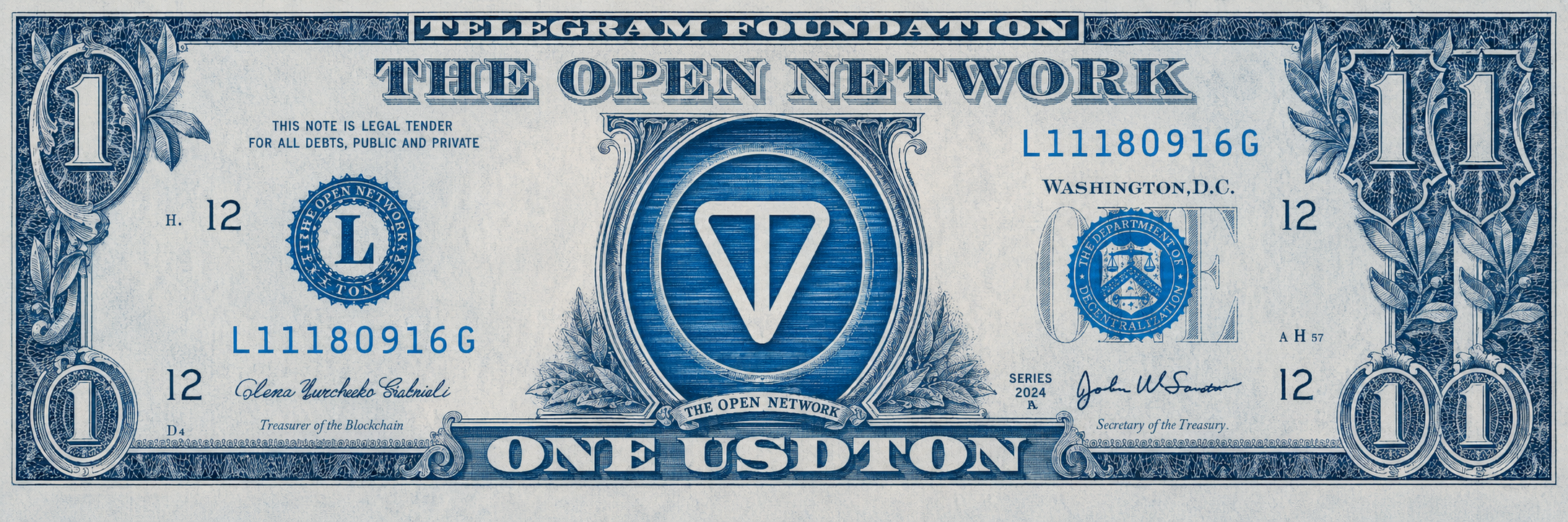 USDTON Treasury Banner